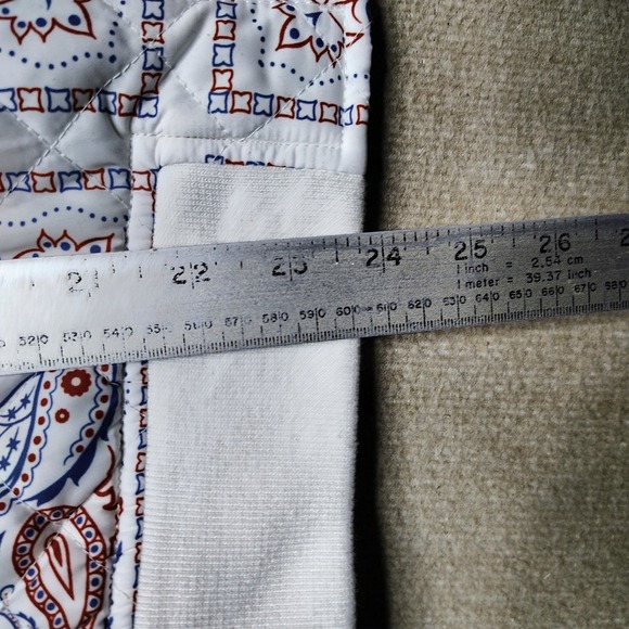 Levi's Jacket Womens Medium Diamond Quilted Bomber Paisley Full Zip - Picture 9 of 9